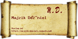 Majzik Dániel névjegykártya