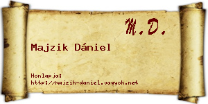 Majzik Dániel névjegykártya